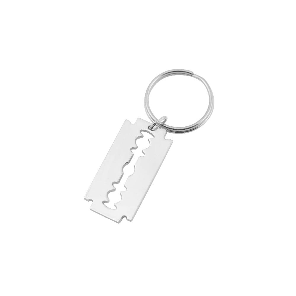 Safety Razor Blade Necklace & Key Ring - Image 4
