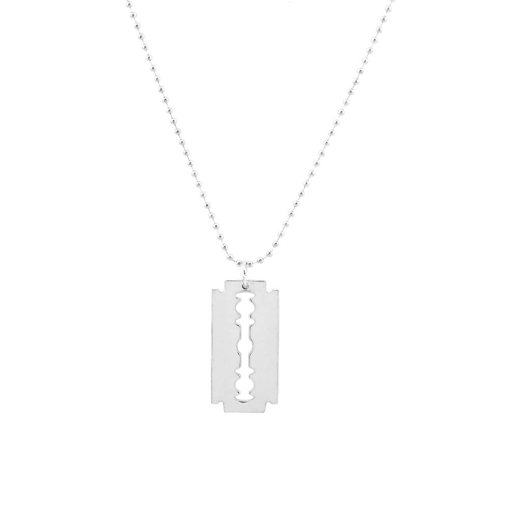 Safety Razor Blade Necklace & Key Ring - Image 3