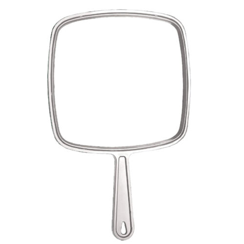 9 x 12 hand mirror white