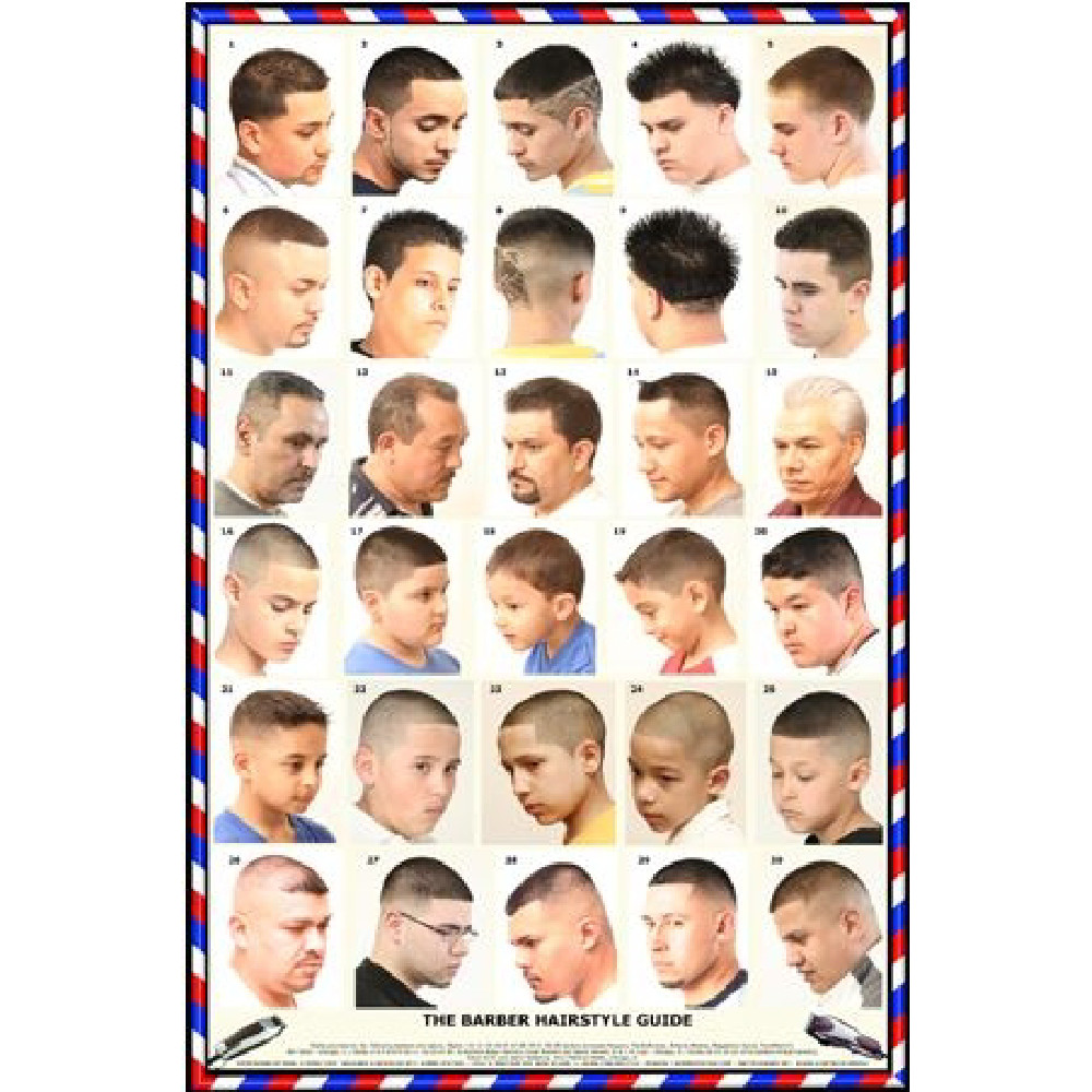 062HSM Men's Haircut Poster