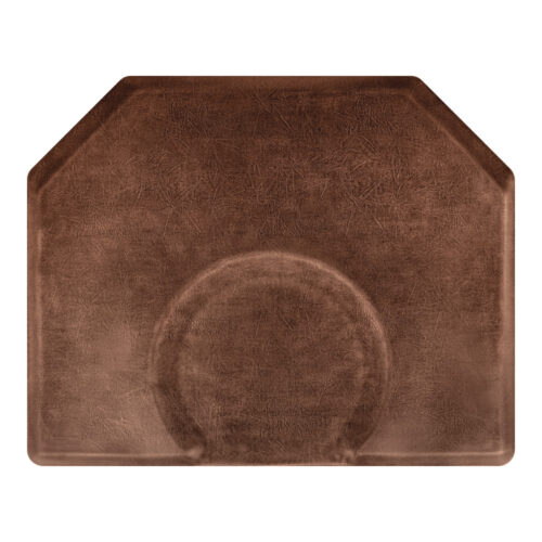 antique light leather mat