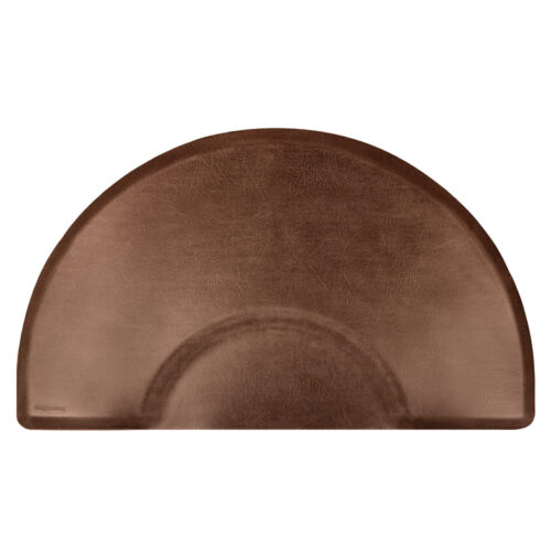 antique light leather mat