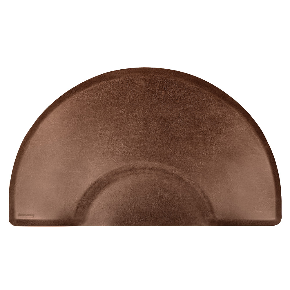 antique light leather mat