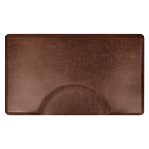 antique light leather mat