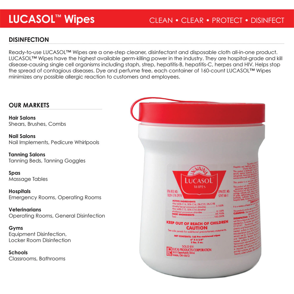Lucasol™ Disinfectant Wipes - Image 3